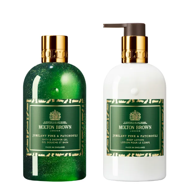 Molton Brown Jubilant Pine & Patchouli Bath & Shower Gel 300 ml + Body Lotion 300 ml