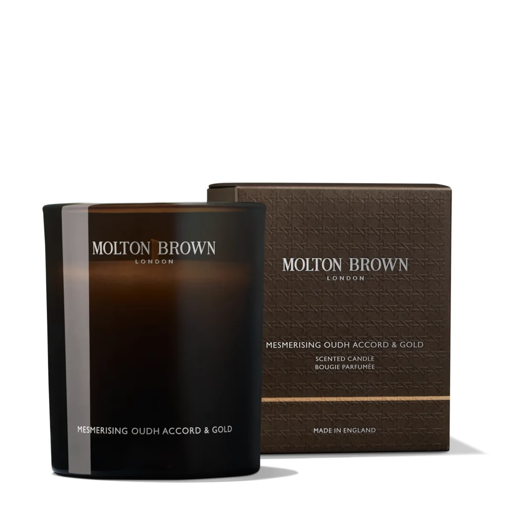 Molton Brown Mesmerising Oudh Accord & Gold Signature Scented Candle (single wick)
