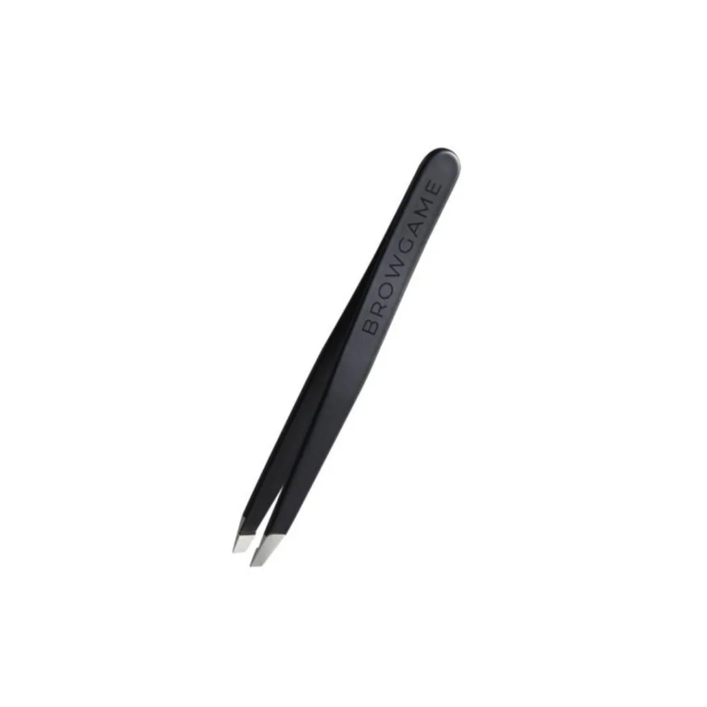 Browgame Cosmetics Signature Tweezer Slanted Soft Touch Blackout