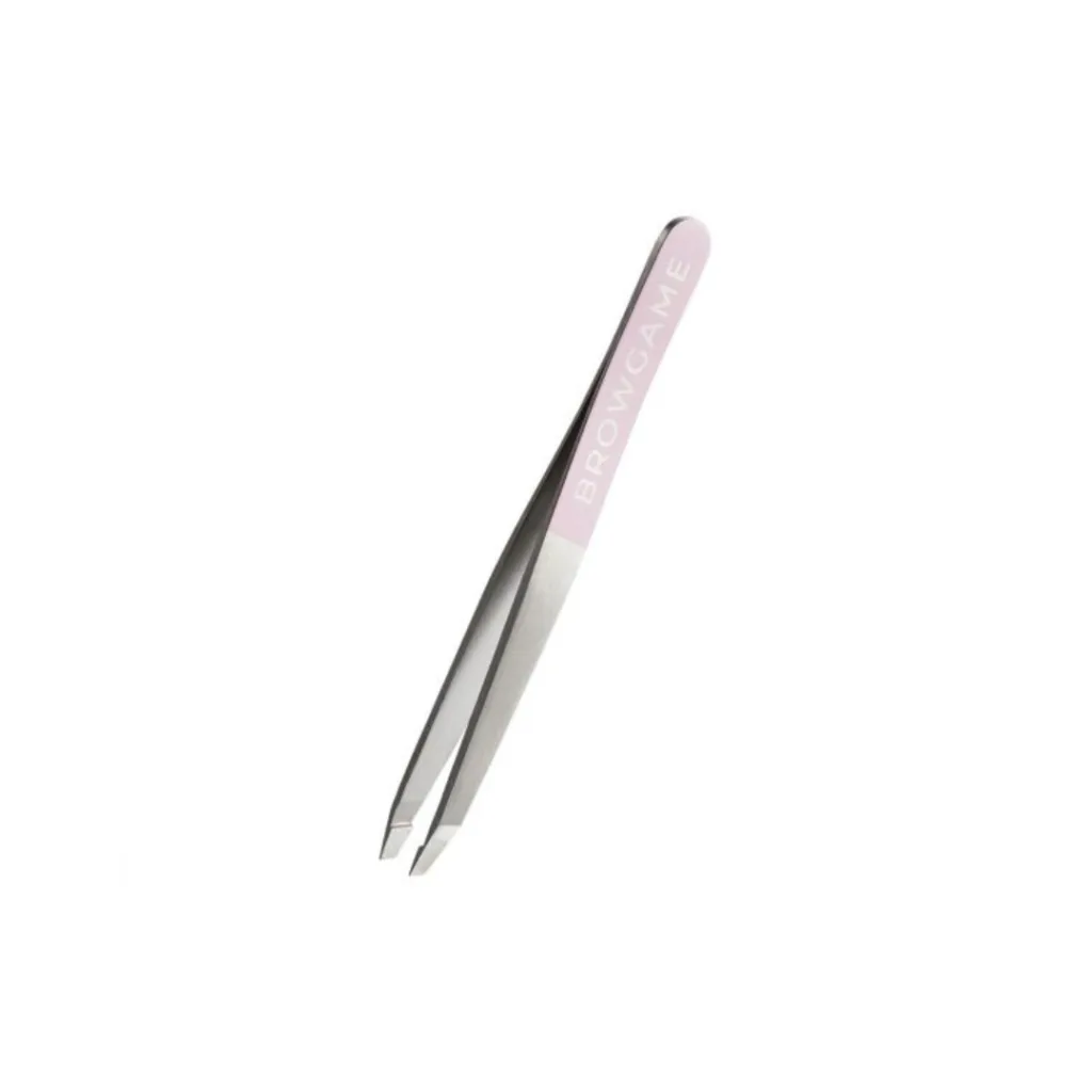 Browgame Cosmetics Signature Tweezer Slanted Pink