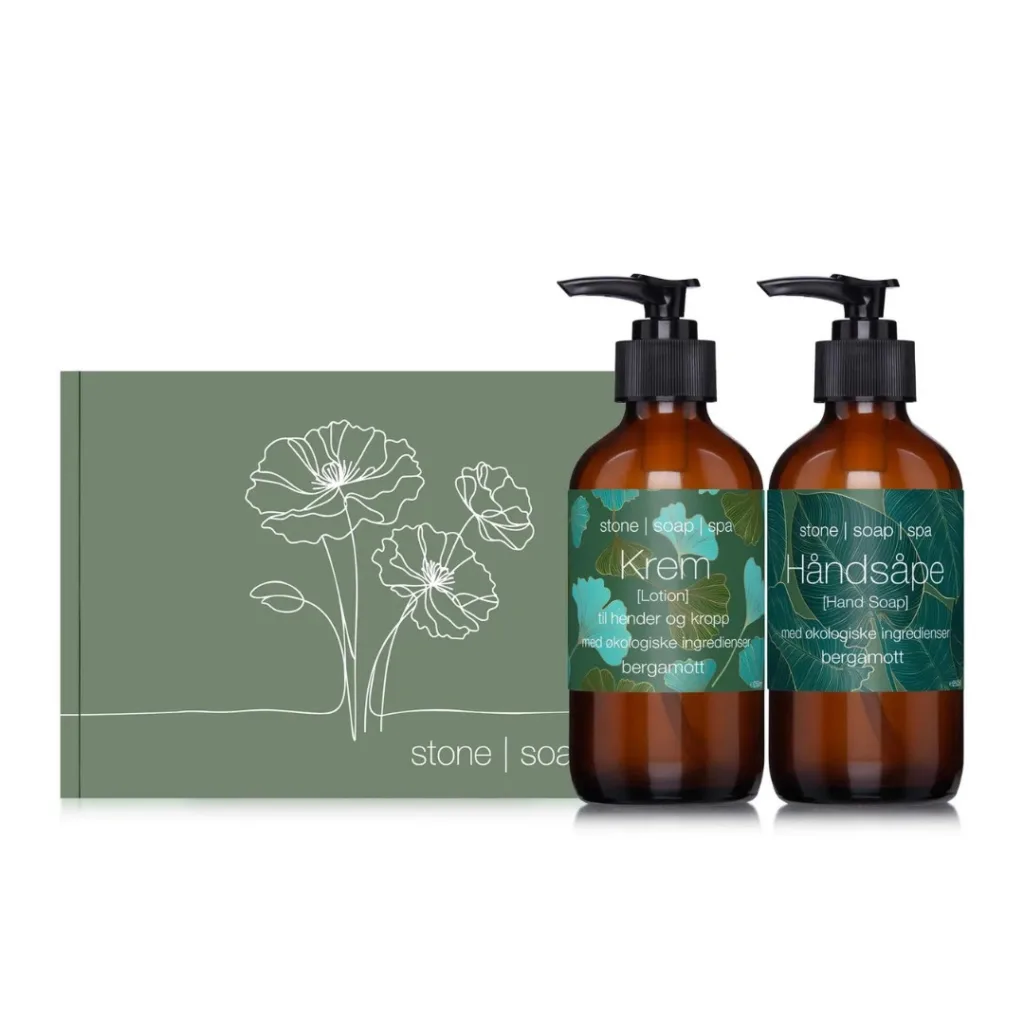 Stone Soap Spa Gavesett Bergamott Håndsåpe + Kroppslotion