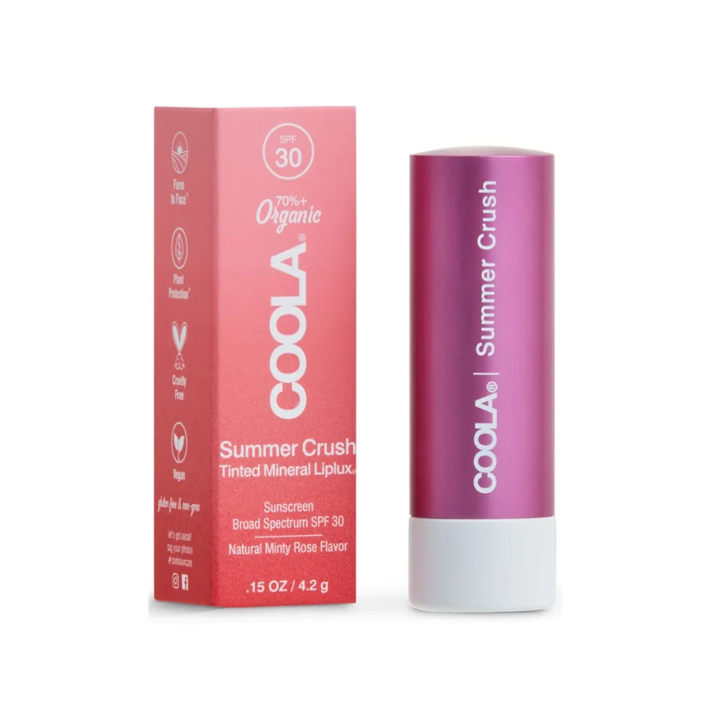 COOLA Mineral Liplux Tinted Lipbalm SPF30, Summer Crush