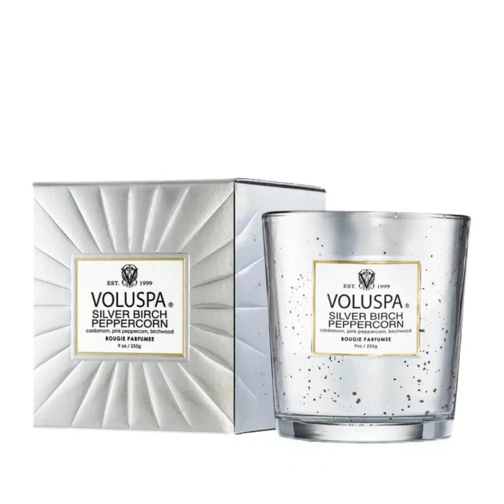Voluspa Silver Birch Peppercorn Classic Candle, 255g