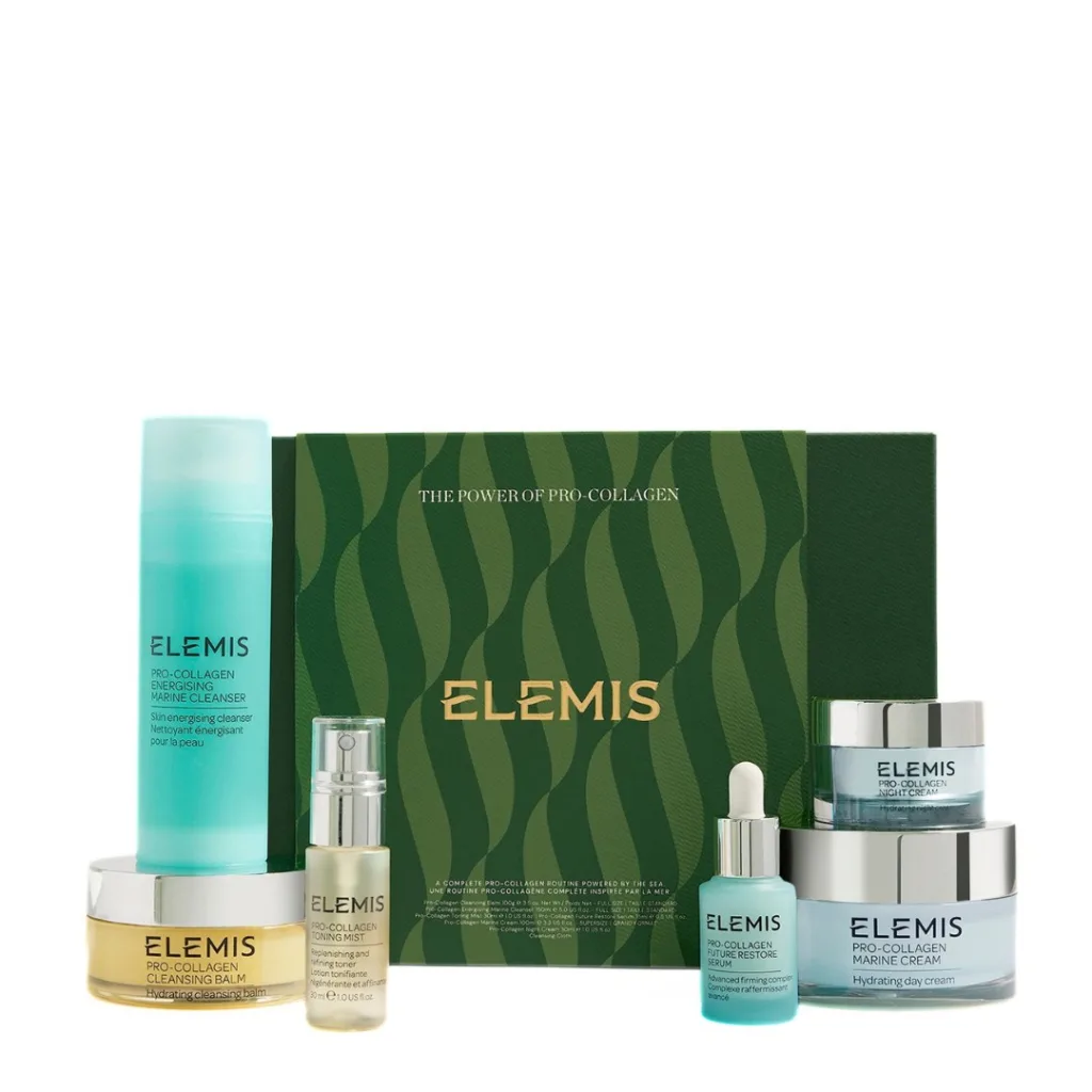 Elemis Pro-Collagen The Power of Pro Collagen (rens+toner+serum+dagkrem+nattkrem)